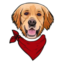 Retriever Bandana Sticker