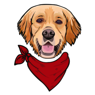 Retriever Bandana Sticker