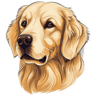 Retriever Head Mascot Sticker