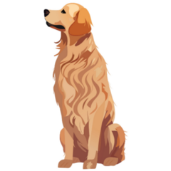 Retriever Illustration Sticker