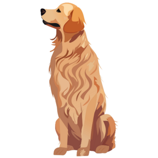 Retriever Illustration Sticker