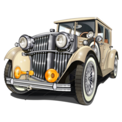 Retro 1920s Car Sticker