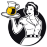 Retro 1950 Waitress Serving Lemonade Sticker