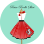 Retro 1950s Poodle Skirt Sticker