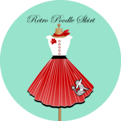 Retro 1950s Poodle Skirt Sticker