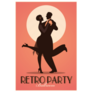 Retro 20s Party Poster Sticker