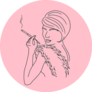Retro 20s Woman With Cigarette Sticker