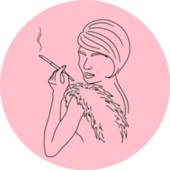 Retro 20s Woman With Cigarette Sticker