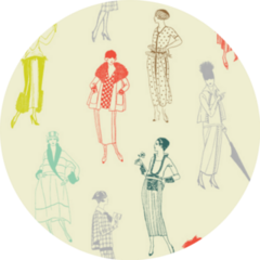 Retro 50s Fashion Pattern Sticker