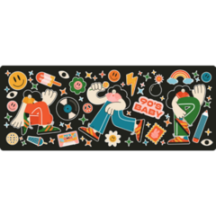 Retro 70s, 80s, 90s Hippie Sticker Sheet