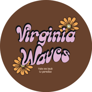 Retro 70s Illustration Virginia Waves Sticker