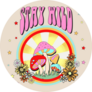 Retro 70s Psychedelic Groovy Stay Wild Cute Mushroom Sticker