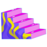 Retro Aesthetic Y2k Psychedelic Stairs Sticker