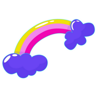 Retro Aesthetic Y2k Rainbow Sticker