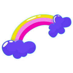 Retro Aesthetic Y2k Rainbow Sticker