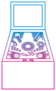 Retro Arcade Pinball Game Line Sticker