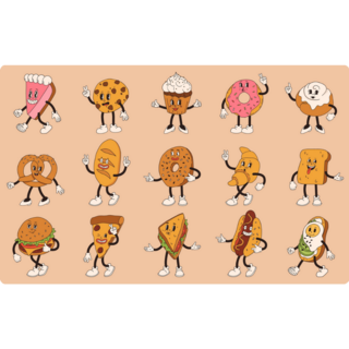 Retro Bread Sticker Sheet
