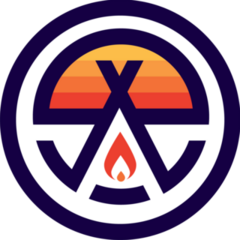 Retro Camping Logo Sticker