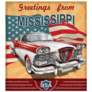 Retro Car.mississippi. Sticker