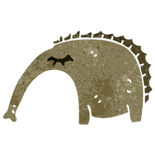 Retro Cartoon Anteater Sticker
