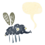 Retro Cartoon Fly Sticker
