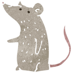 Retro Cartoon Mouse Sticker