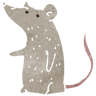Retro Cartoon Mouse Sticker