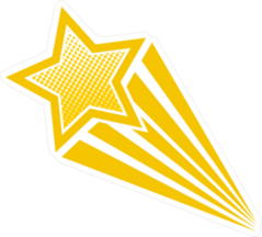 Retro Cartoon Pop Art Star Sticker