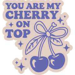 Retro Cherry Saying Sticker