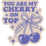 Retro Cherry Saying Sticker