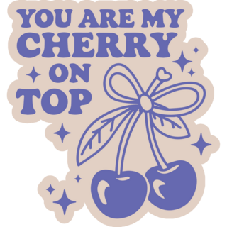 Retro Cherry Saying Sticker