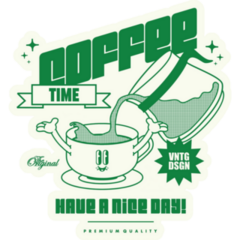  Retro Coffee Poster Sticker