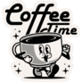 Retro Coffee Time Sticker