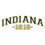 Retro College Indiana Typography Sticker