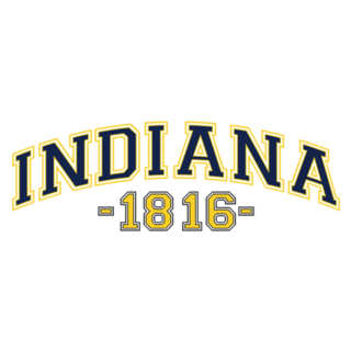 Retro College Indiana Typography Sticker