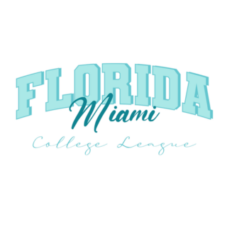 Retro College Lettering Florida Miami Sticker