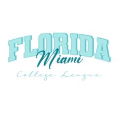 Retro College Lettering Florida Miami Sticker