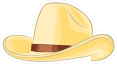 Retro Cowboy Hat Sticker