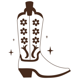 Retro Cowgirl Boot Sticker