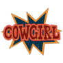 Retro Cowgirl Pop Art Typography Sticker