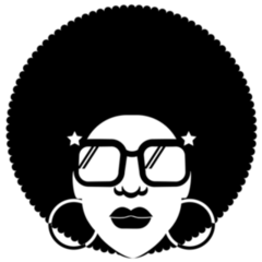 Retro Disco Woman 70s Hairstyle Sticker