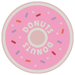 Retro Donut Sticker 