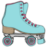 Retro Doodle Rollerblade Sticker