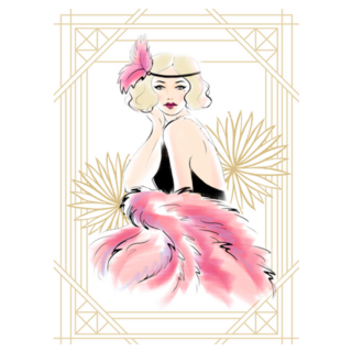 Retro Fashion: Glamour Girl Of 1920s Sticker