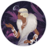 Retro Fashion Glamour Of Twenties Circle Sticker