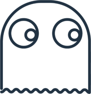 Retro Ghost Line Sticker