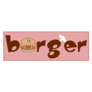 Retro Groovy Burger Lettering Sticker