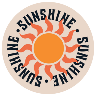 Retro Groovy Sunshine Sticker
