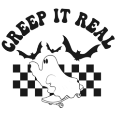 Retro Halloween Creep It Real Sticker
