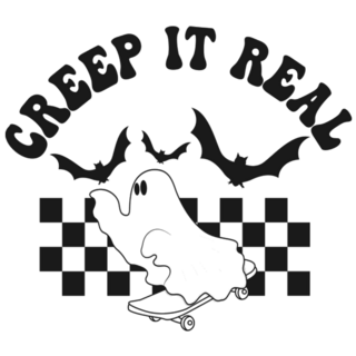 Retro Halloween Creep It Real Sticker